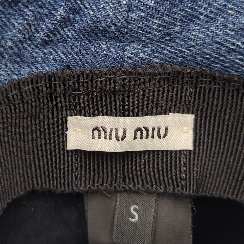 中古品】MIUMIU ミュウミュウ DENIM BUCKET HAT デニム バケットハット
