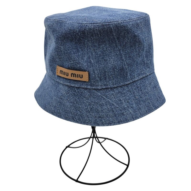 中古品】MIUMIU ミュウミュウ DENIM BUCKET HAT デニム バケットハット