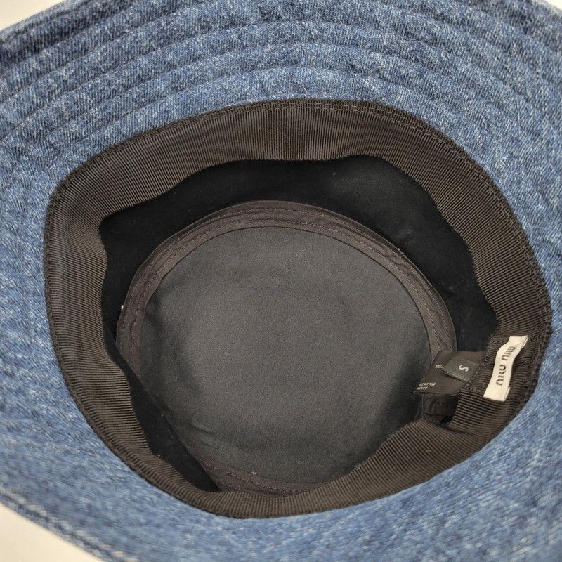 中古品】MIUMIU ミュウミュウ DENIM BUCKET HAT デニム バケットハット
