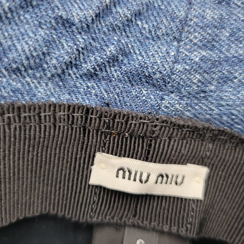 中古品】MIUMIU ミュウミュウ DENIM BUCKET HAT デニム バケットハット