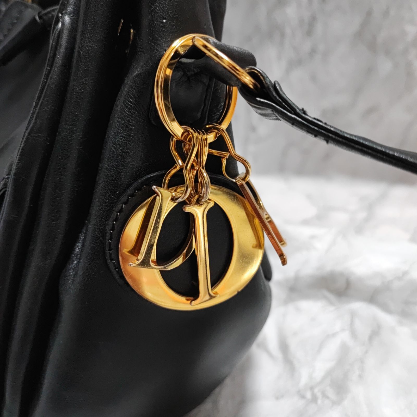Christian Dior レディディオール 巾着 ショルダーバッグ チャーム
