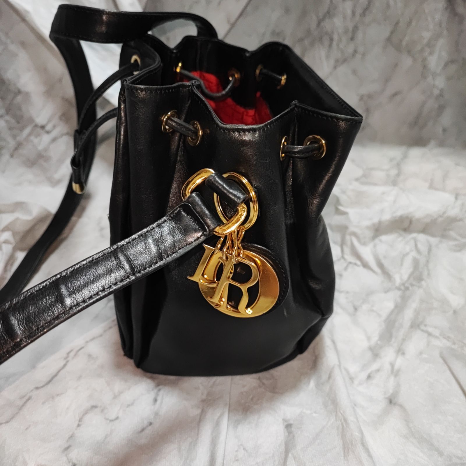 Dior レディディオール 巾着 ショルダーバッグ チャーム Christian Dior レディディオール 巾着 ショルダーバッグ チャーム