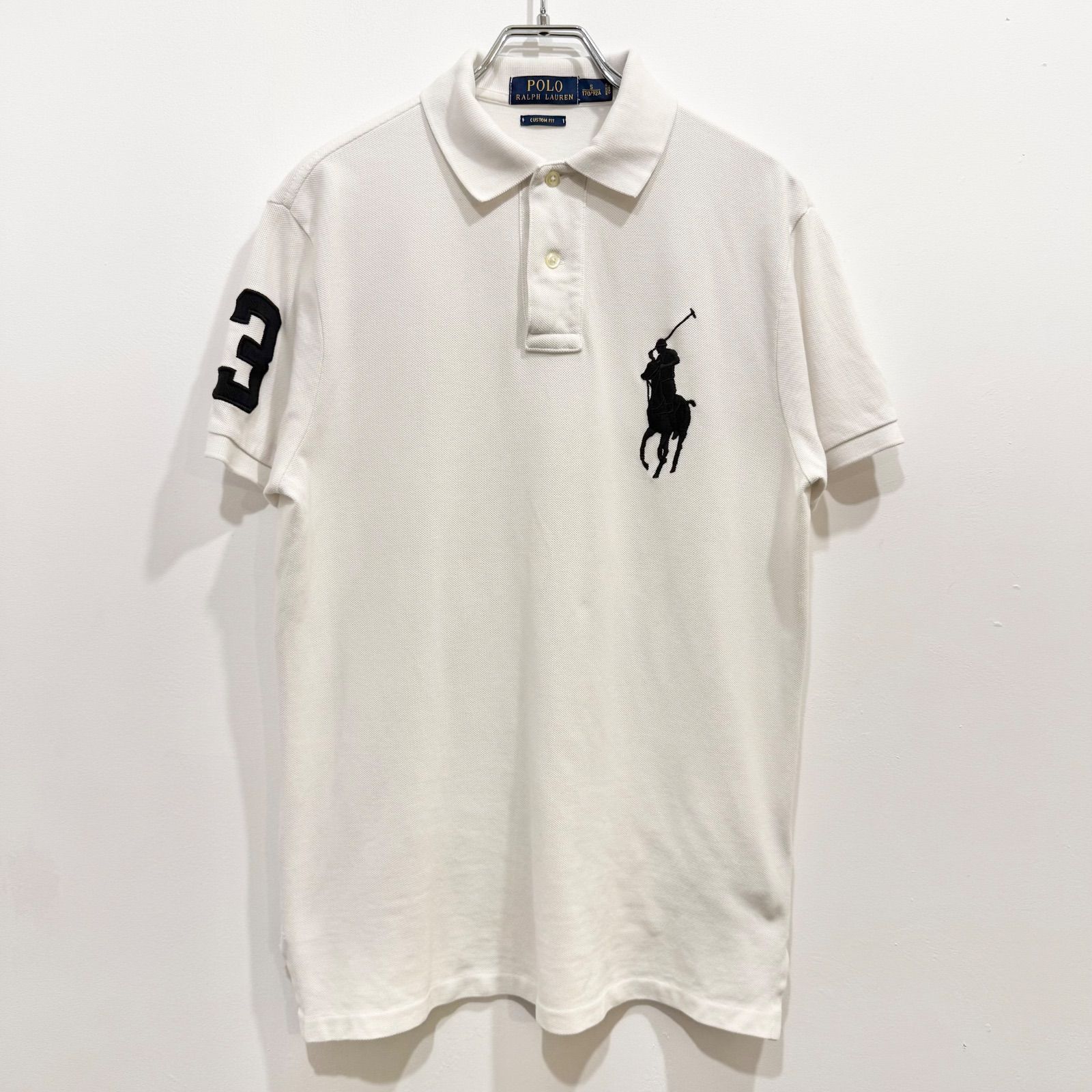 POLO RALPH LAUREN 半袖ポロシャツ ビッグポニー ロゴ刺繍 ホワイト S