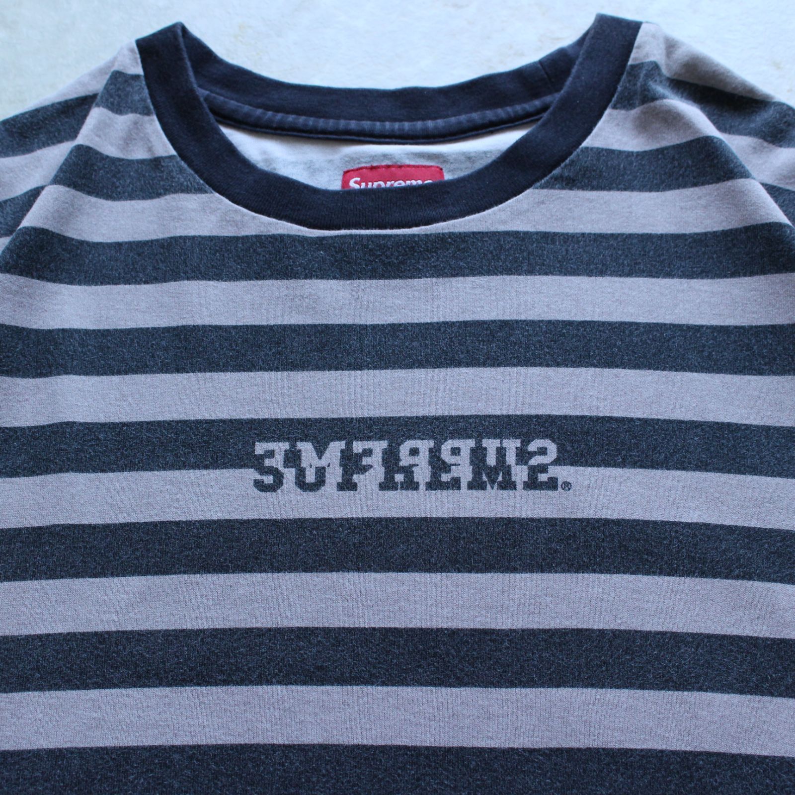 Supreme Reverse Stripe S/S Top XL