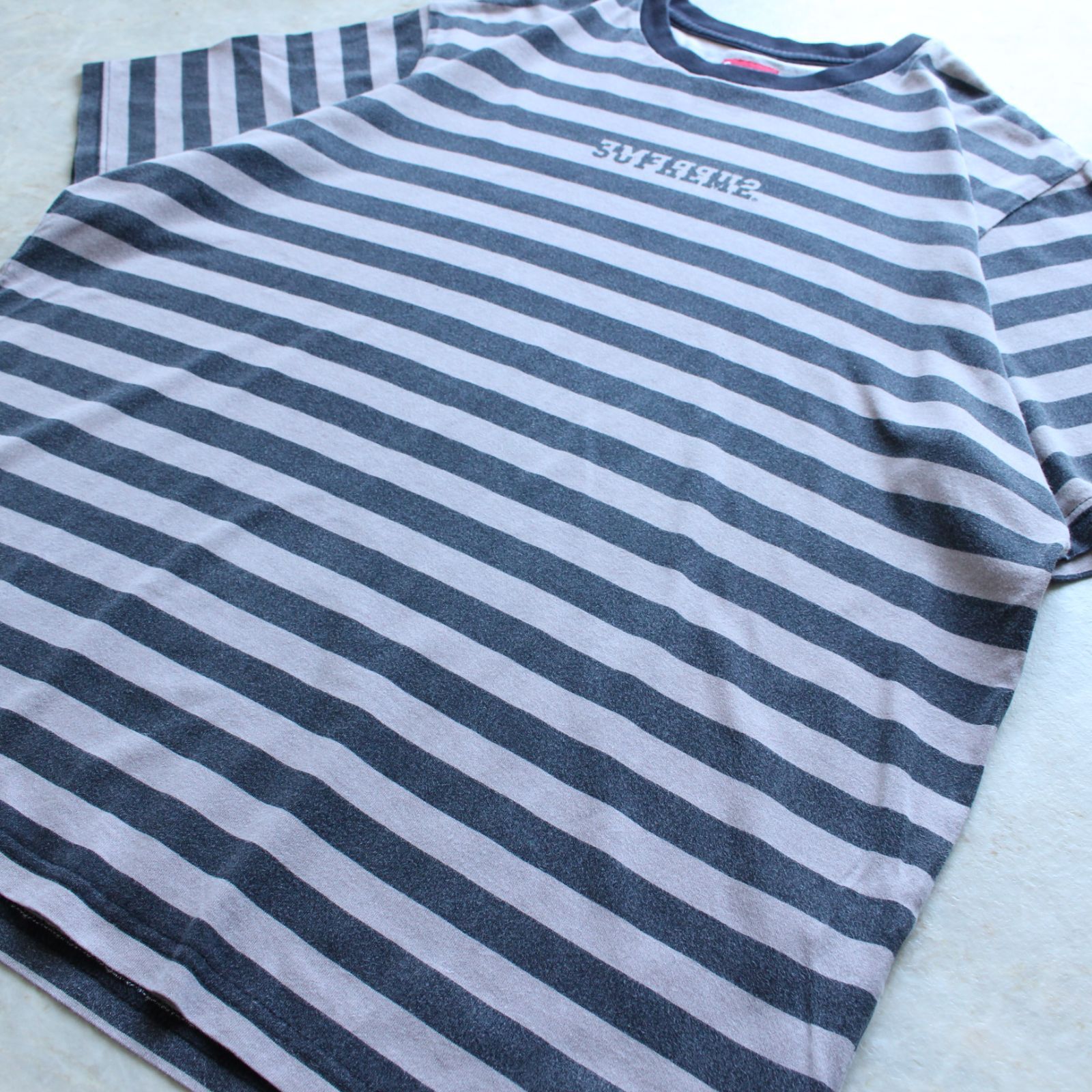 Supreme Reverse Stripe S/S Top XL