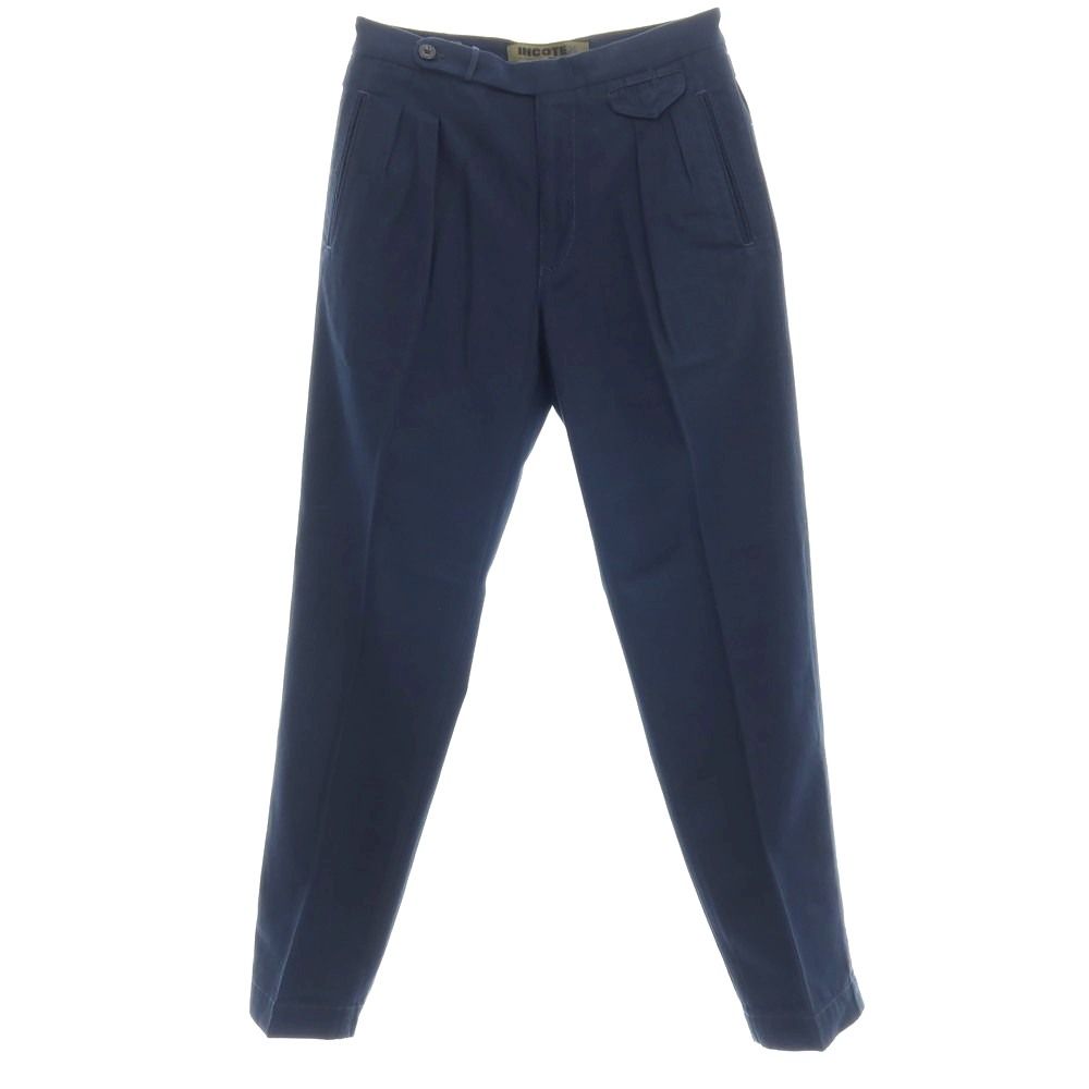 【新品】インコテックス スラックス INCOTEX SLACKS ツイルコットン カジュアルスラックスパンツ ネイビー【サイズ31】【メンズ】