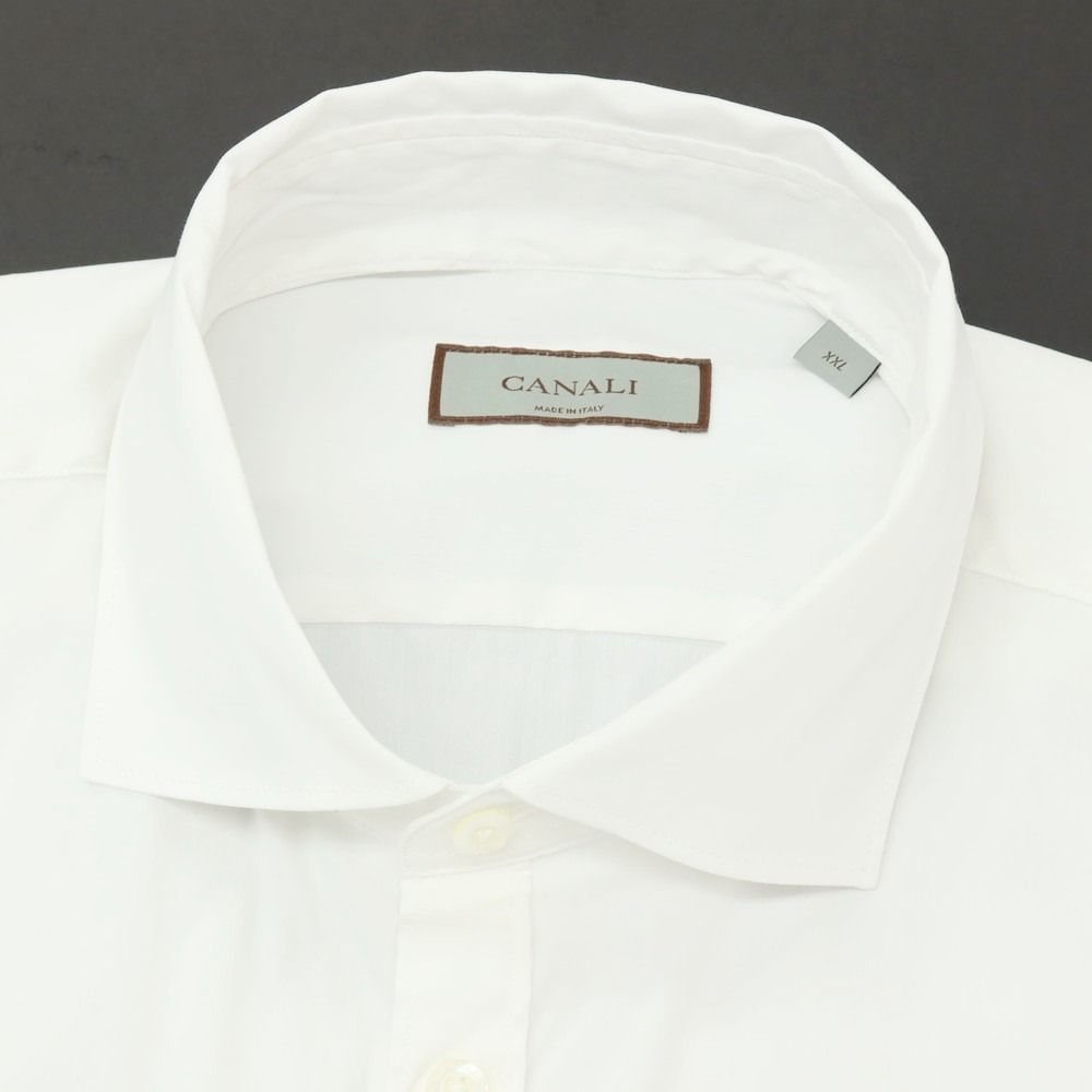 新品】カナーリ CANALI ストレッチ コットンナイロン ワイドカラー 
