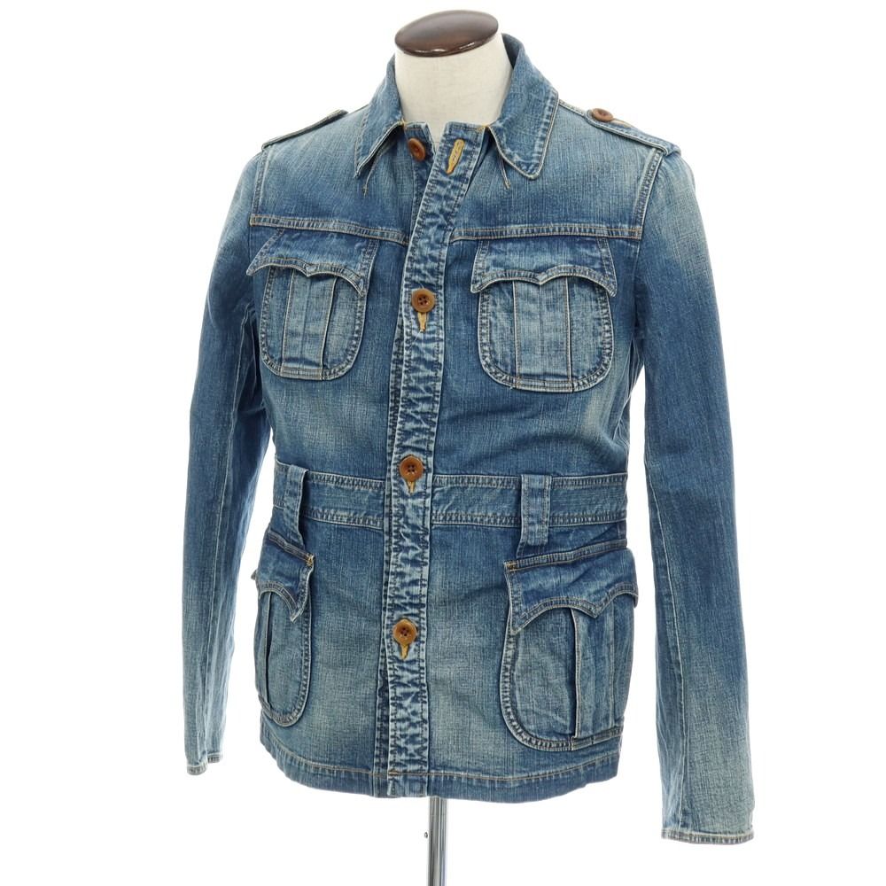 【中古】カラービーコン kolor/BEACON コットンポリウレタン デニムジャケット ブルー【サイズ3】【メンズ】