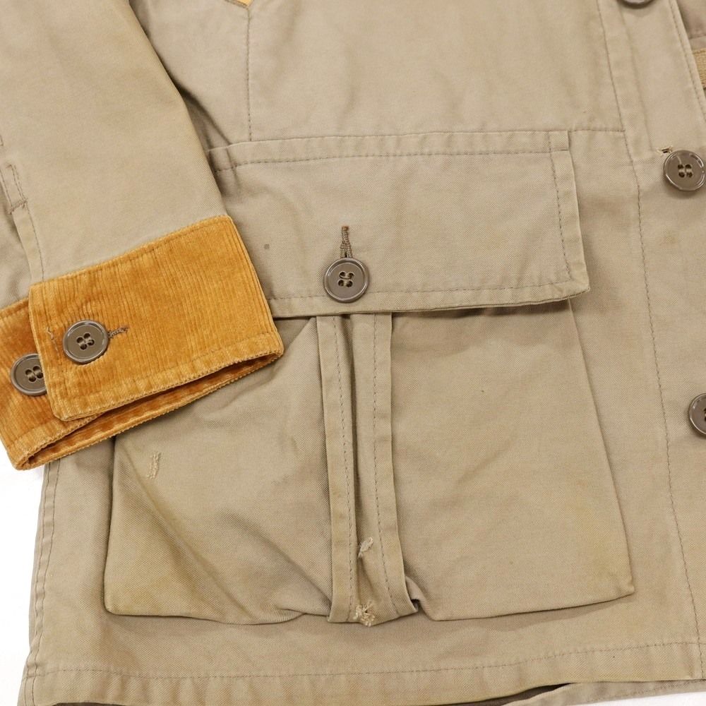 【中古】テンエックス 10-X ヴィンテージ 1950-1960 コットン系 ハンティングジャケット ダークベージュxキャメル【サイズ42】【メンズ】