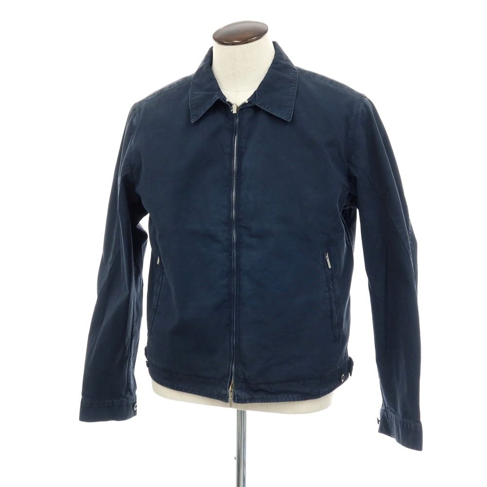 【中古】モンテドーロ Montedoro ツイル コットン ダブルジップ スイングトップ ネイビー【サイズ50】【メンズ】