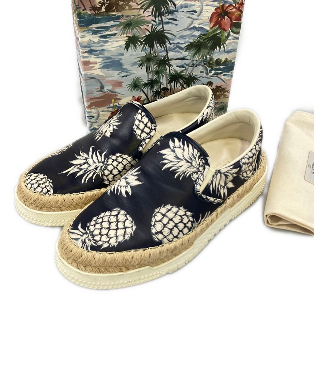 ヴァレンティノ・ガラヴァーニ スリッポン パイナップル柄 メンズ SIZE 41 (26cm) Valentino Garavani
