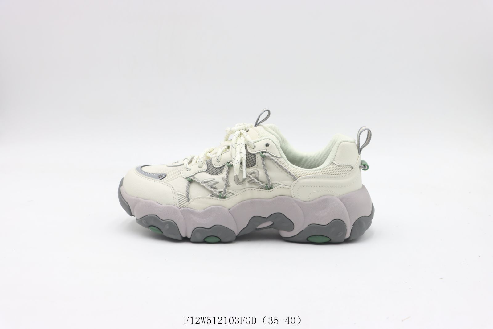 【今日特価】フィラ ダッドシューズ 白紫 F12W512103FGD