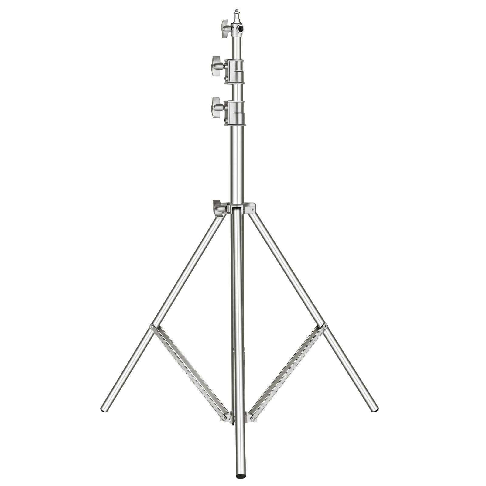 新品 Neewer ステンレス鋼ヘビーデューティライトスタンド 118/300CM 1/4-3/8ユニバーサルアダプタ付き フォトスタジオソフトボックス、ストロボフラッシュモノライト、その他の写真機材に対応(シルバー)