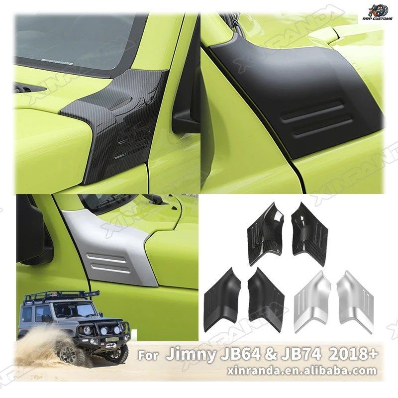 2個入り ABS製 車用コーナートリム ジムニー JB64 JB74 JC74 2019-2026 外装エンジンアングルカバー フード装飾トリム 5,026円