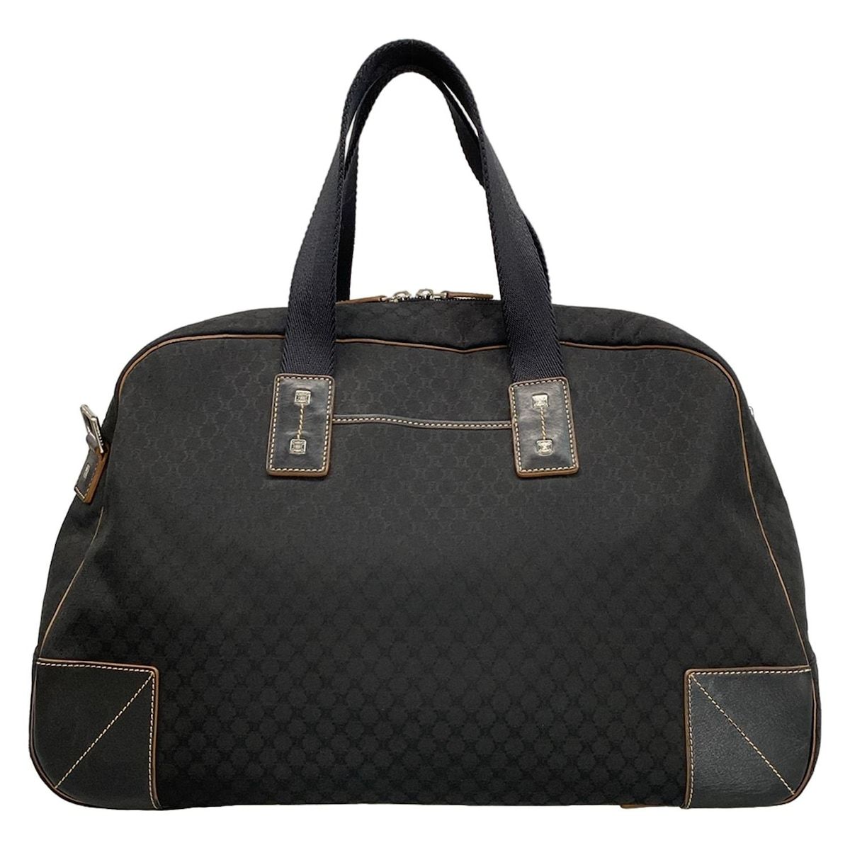 CELINE(セリーヌ) ボストンバッグ マカダム柄 黒 レザー
