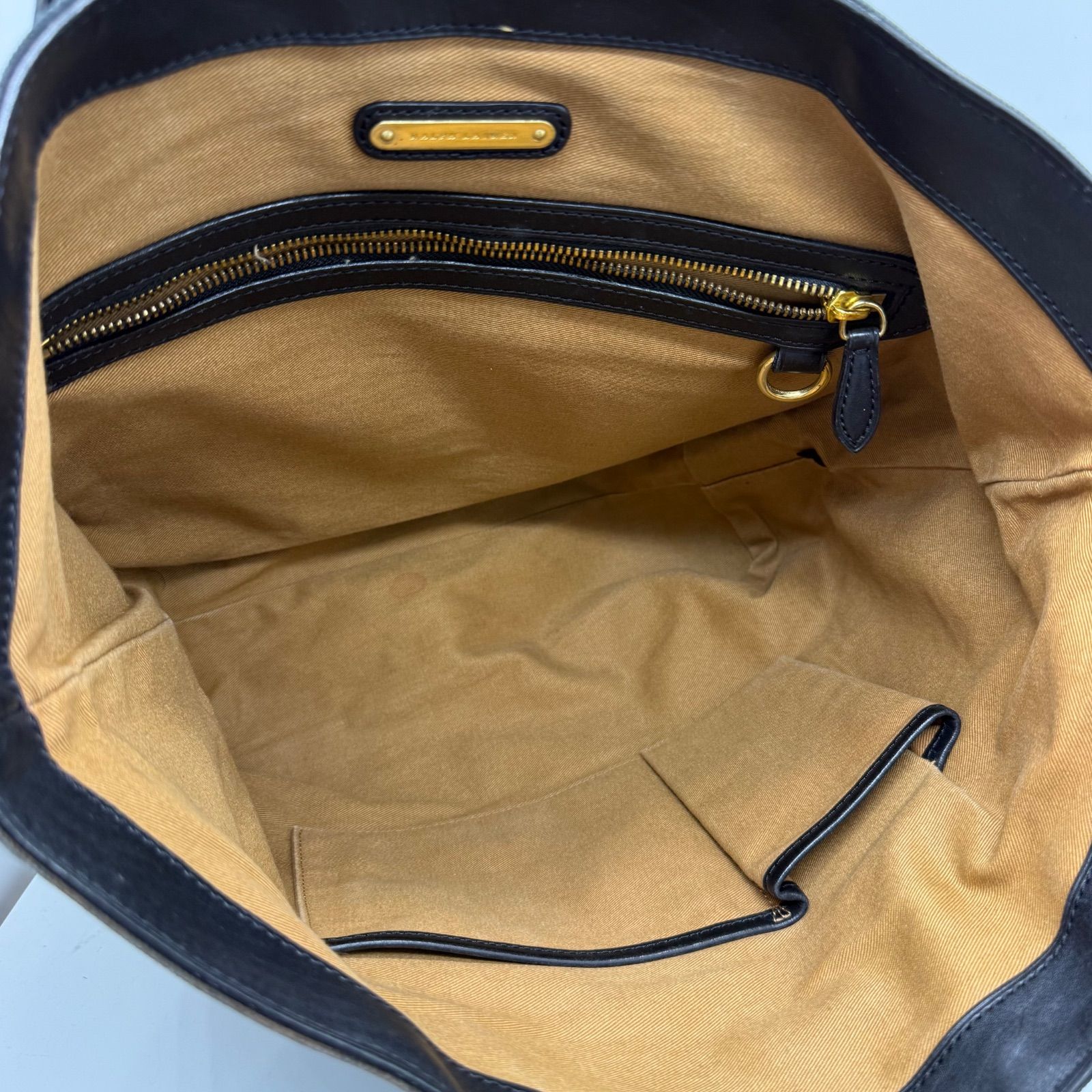 RALPH LAUREN NY canvas × leather tote bag ラルフローレン