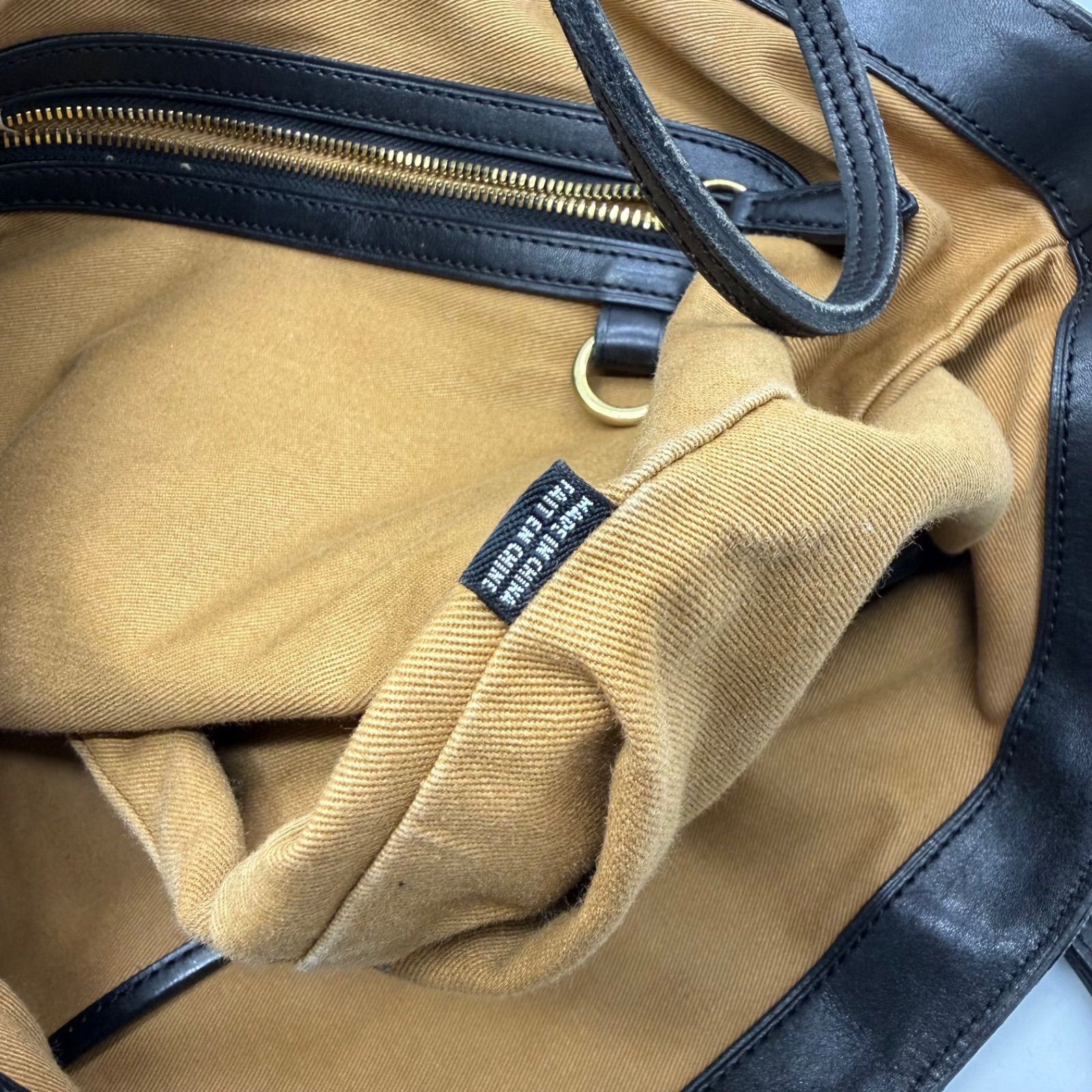 RALPH LAUREN NY canvas × leather tote bag ラルフローレン
