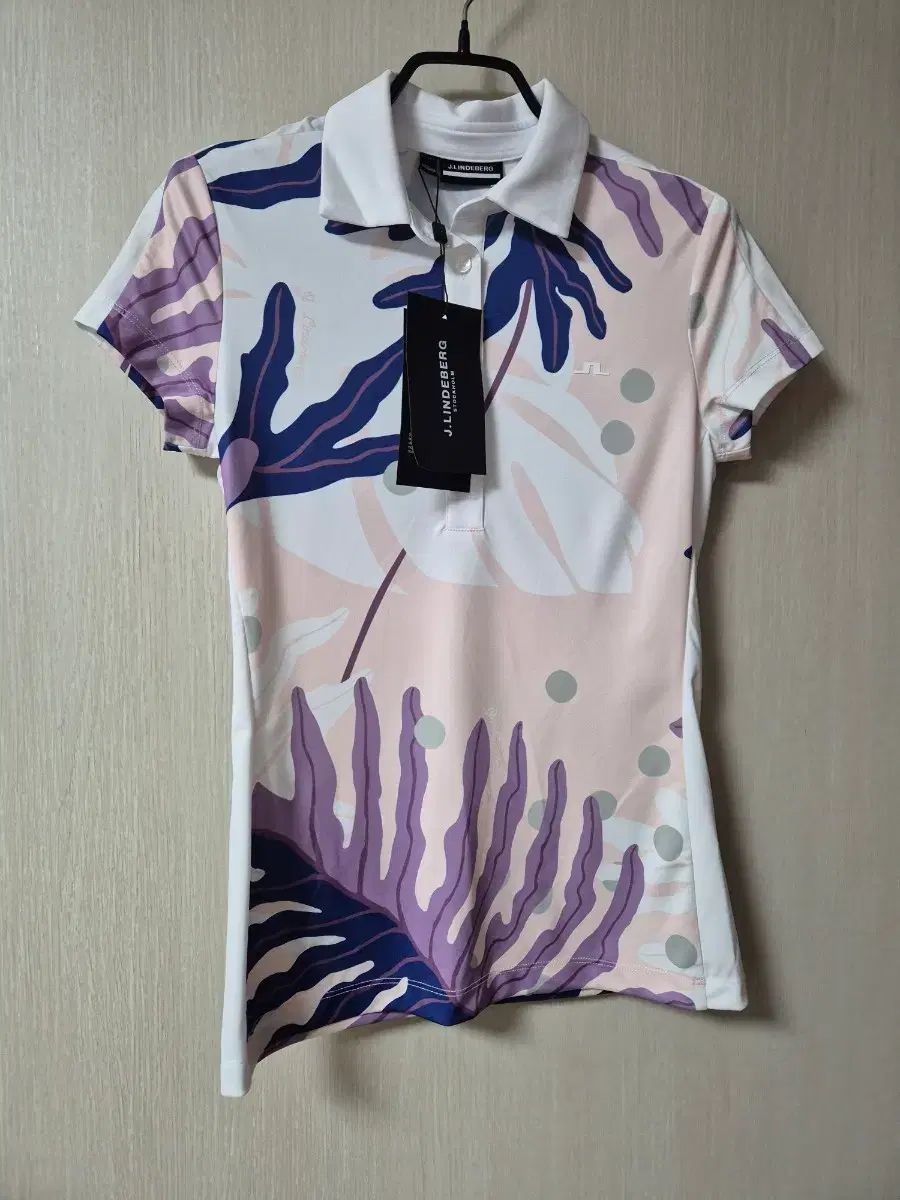 (新品) J.LINDEBERG(J.リンドバーグ) ポロシャツ カラボ半袖 ゴルフウェア パータンTシャツ XS
