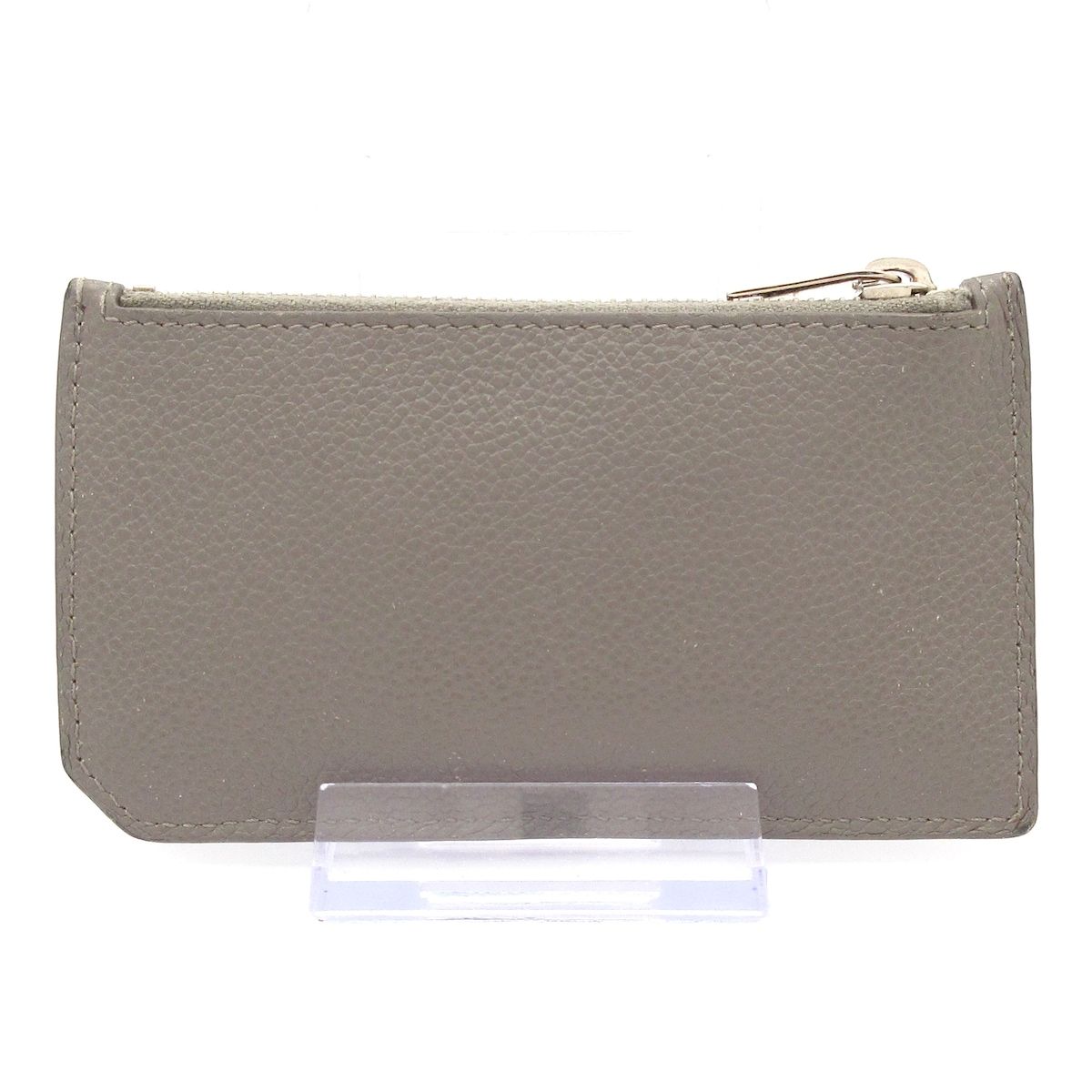 SAINT LAURENT PARIS(サンローランパリ) カードケース美品 - 458583 グレー レザー