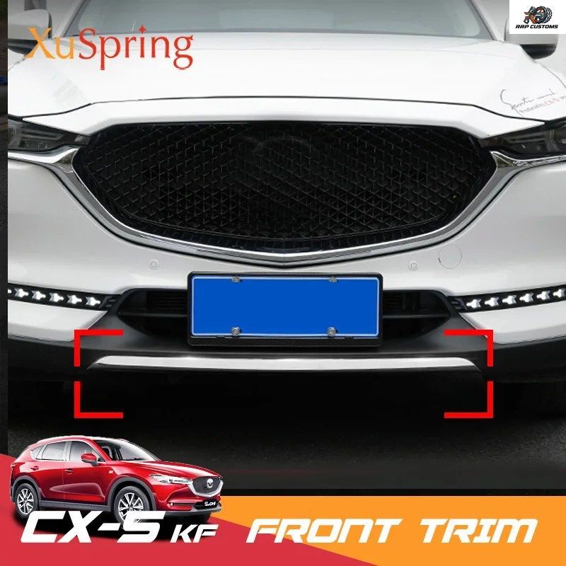 マツダ CX5 CX-5 2018 2019 2020 KF ステンレススチール製自動車外装フロントリップバンパーカバーストリップトリムクロームスタイリング