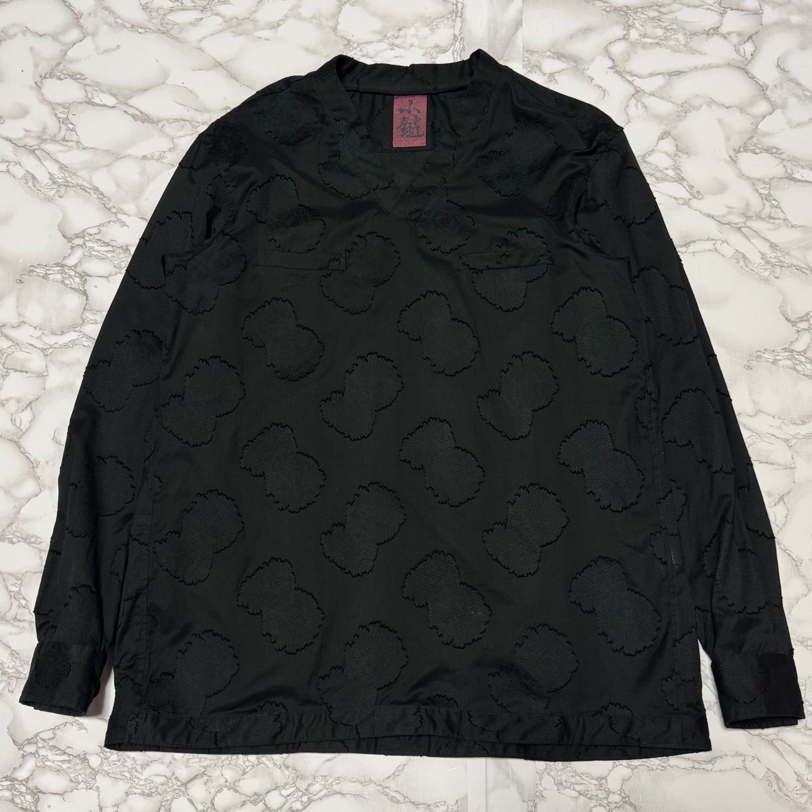 希少【小鑓 koyari 【商品名】ジャガード 総柄/プルオーバー/シャツ 長袖シャツ/柄シャツ
