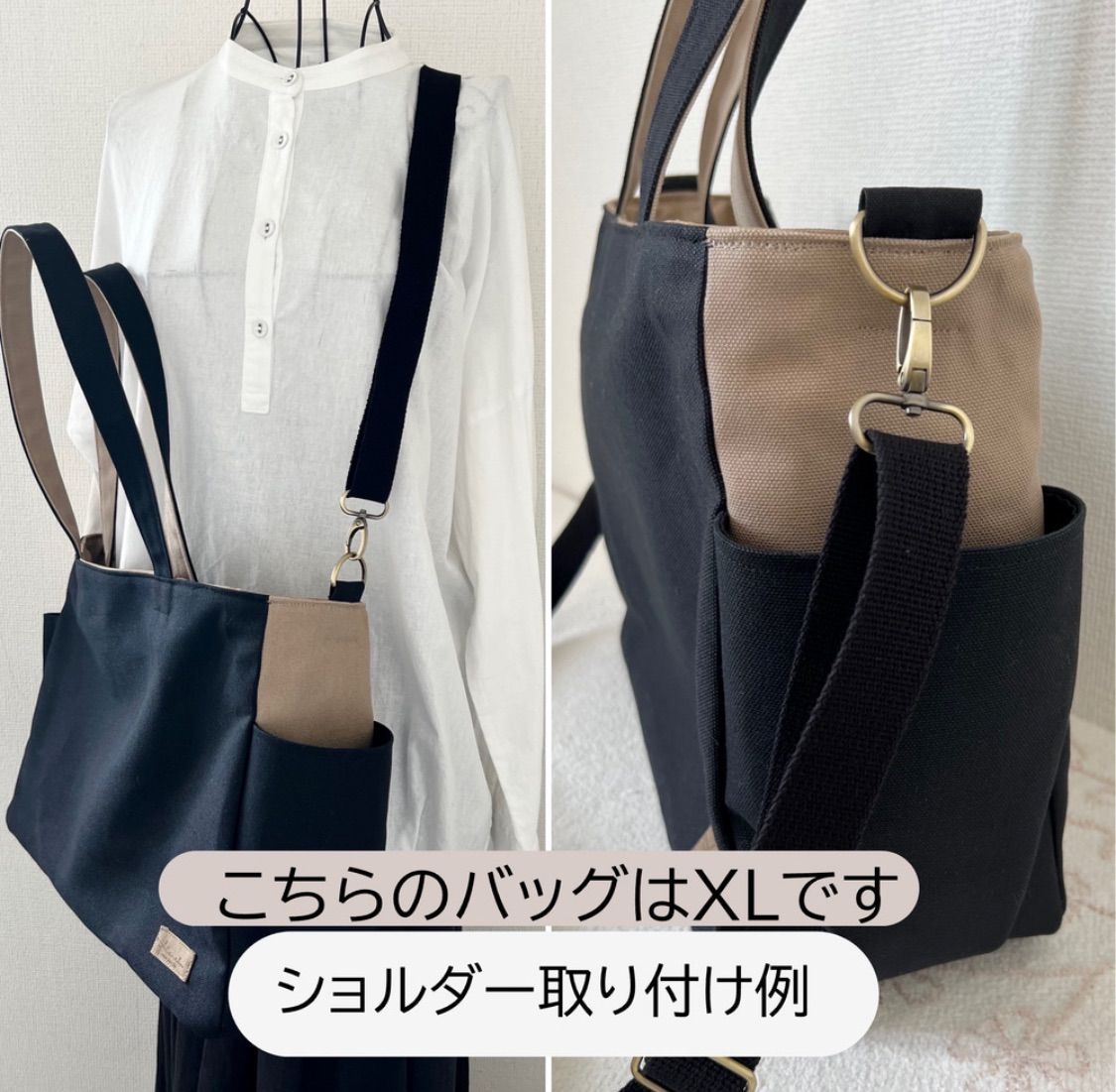 【XXLサイズ】スモーキーセラドン　〈底板付き〉A3サイズ収納　8号倉敷帆布
