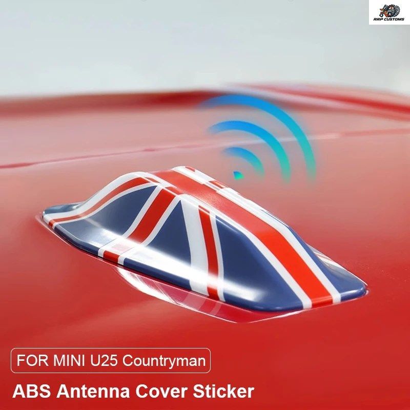 ABS製カールーフアンテナカバーステッカーシェル MINI COUNTRYMAN U25 2024 2025 装飾エクステリアトリムケース