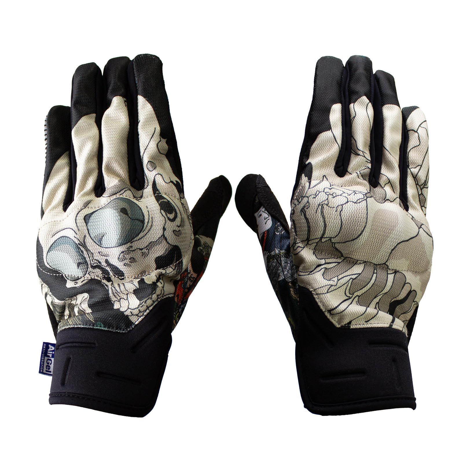 新品 山城(Yamashiro) Ideal アイディール バイク用 春 夏 メッシュ グローブ プロテクター Air Gel スマホ対応 ID-026 GRAPHICA グラフィカ 相馬の古内裏 ブラック XLサイズ ID026/BK/XL