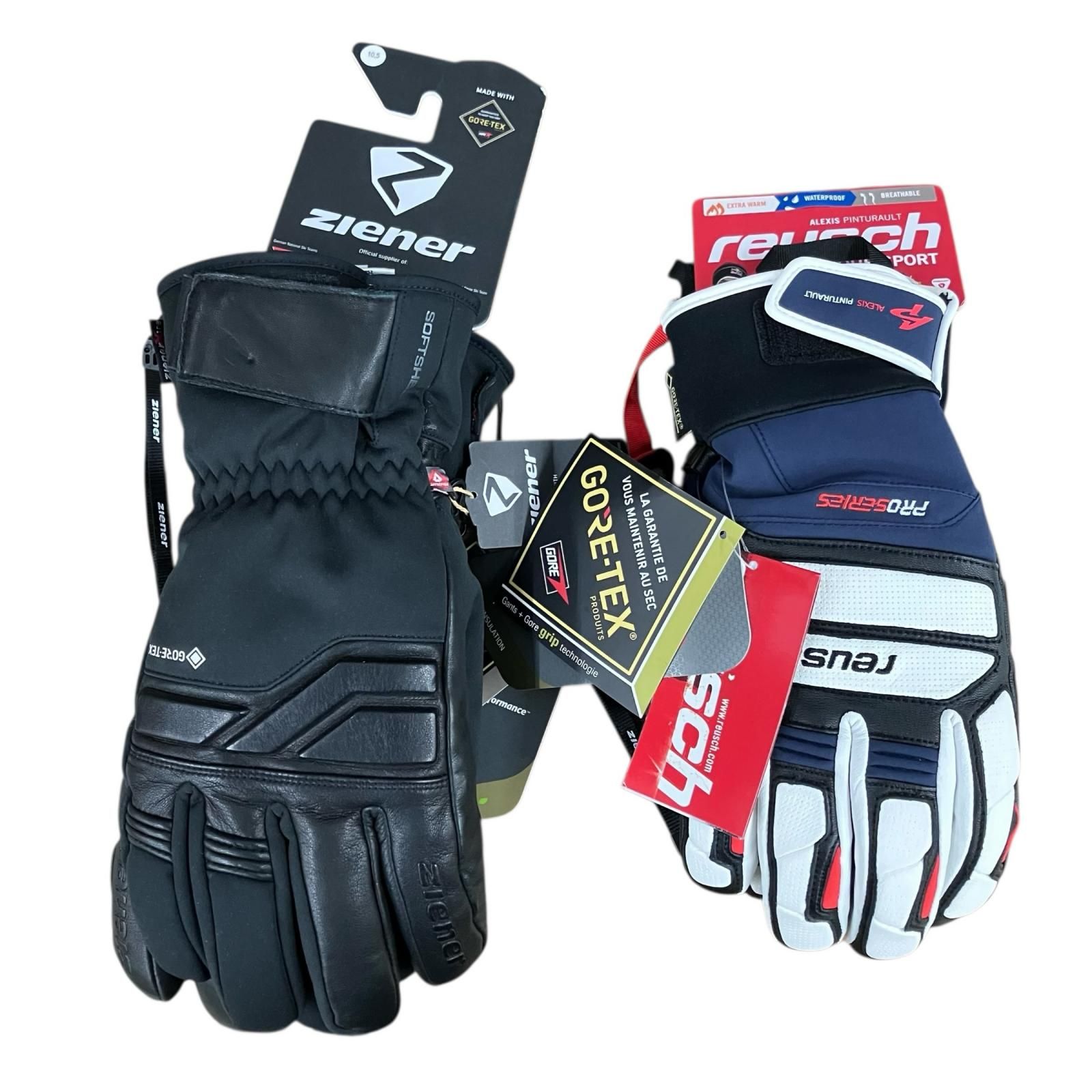 199990 新品未使用 ziener ツィーナー reusch ロイシュ スキーグローブ スノボ タグ付き メンズ 2点まとめ売り 7,100円