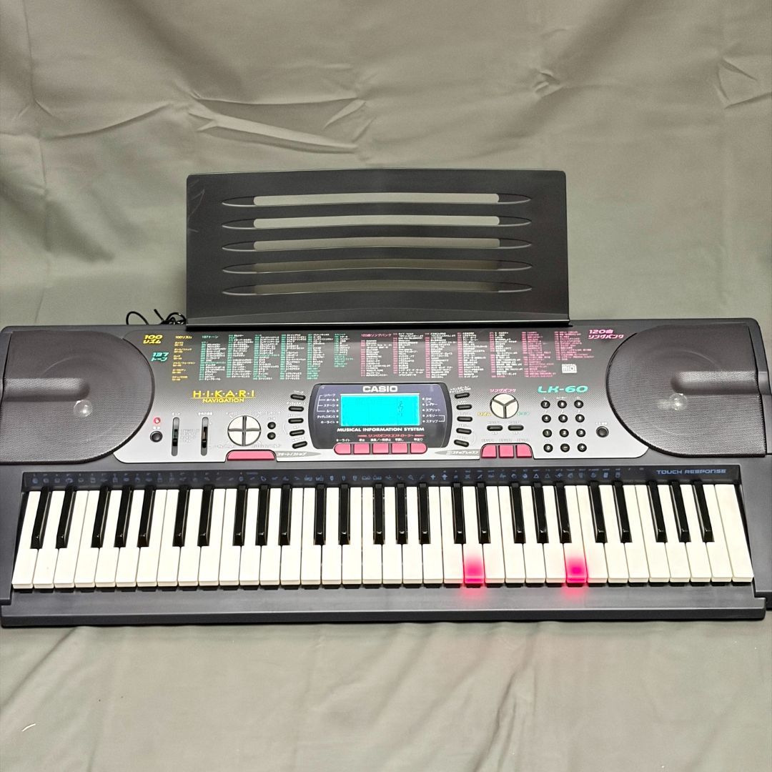 CASIO LK-60 カシオ キーボード 純正アダプター付き - メルカリ