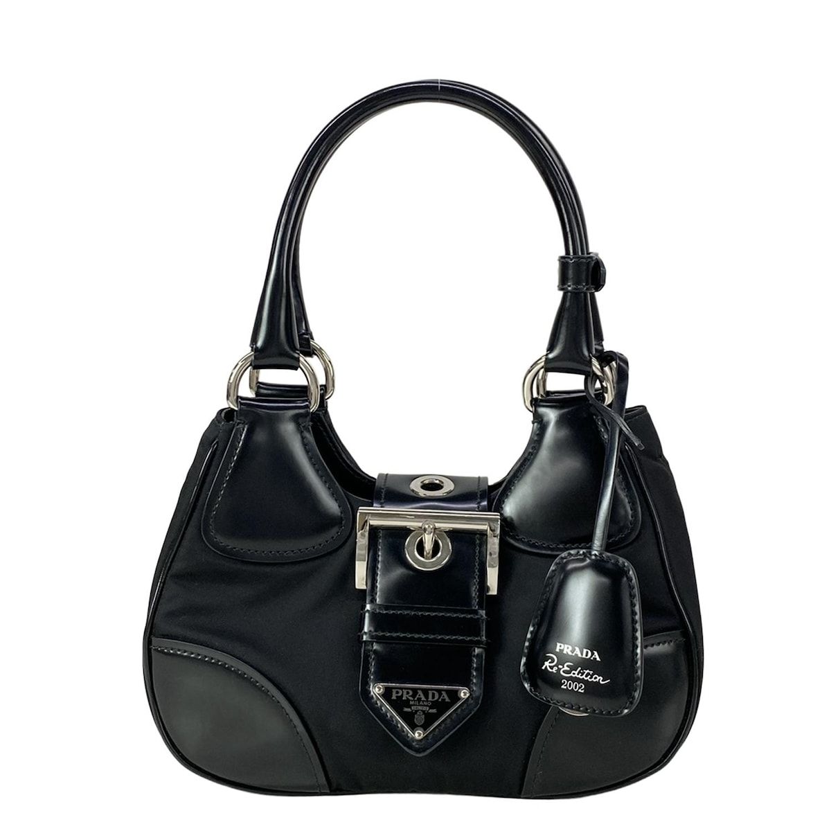 PRADA(プラダ) ハンドバッグ - 黒 Re-Edition 2002 レザー 133,600円