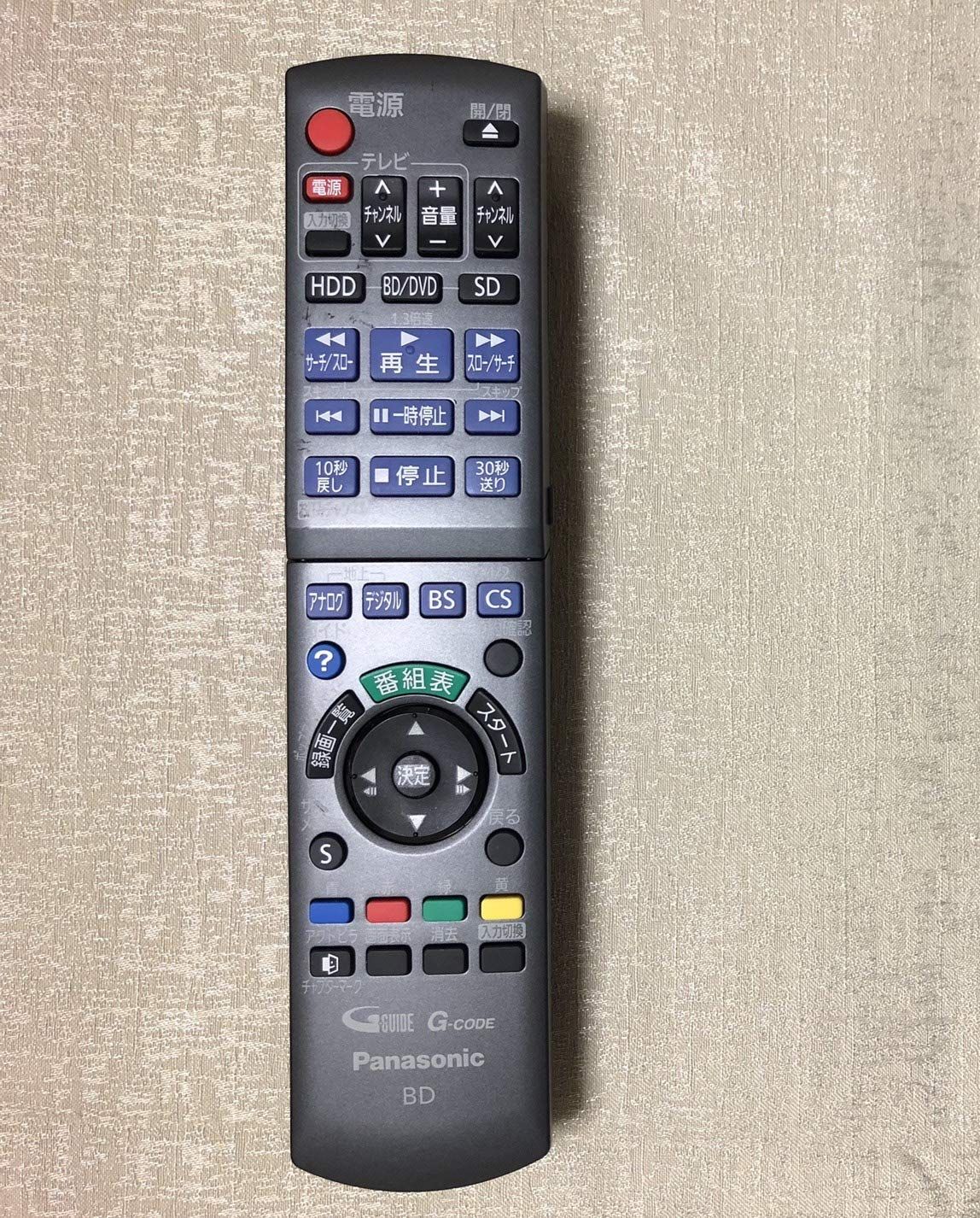 Panasonic ブルーレイディスクレコーダー用リモコン N2QAYB000346