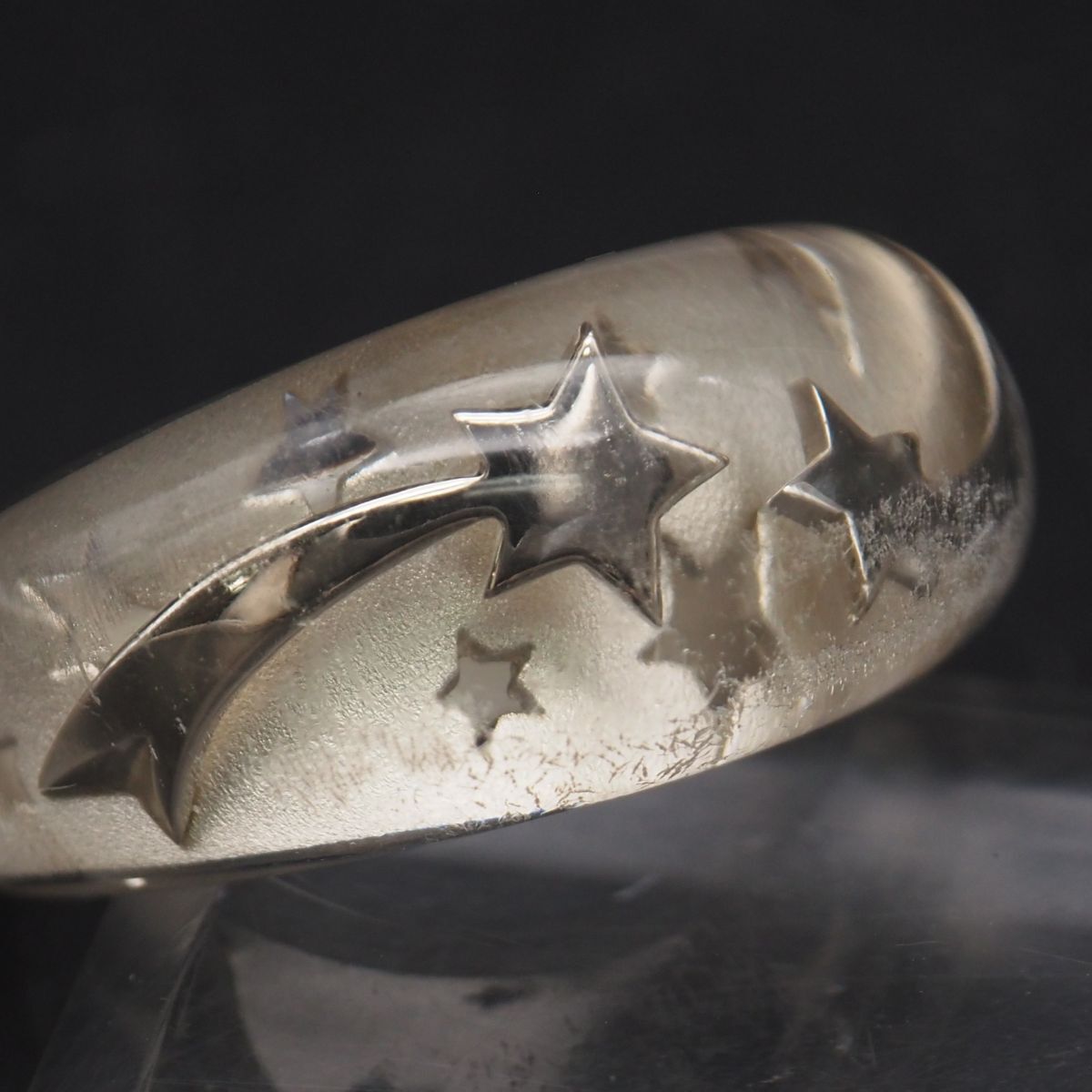 W524 スタージュエリー Star 925刻印 アクリル リング 流れ星 デザイン