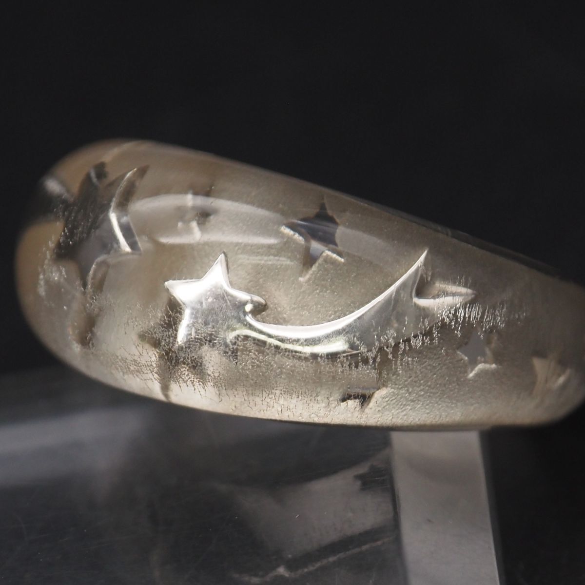 W524 スタージュエリー Star 925刻印 アクリル リング 流れ星 デザイン