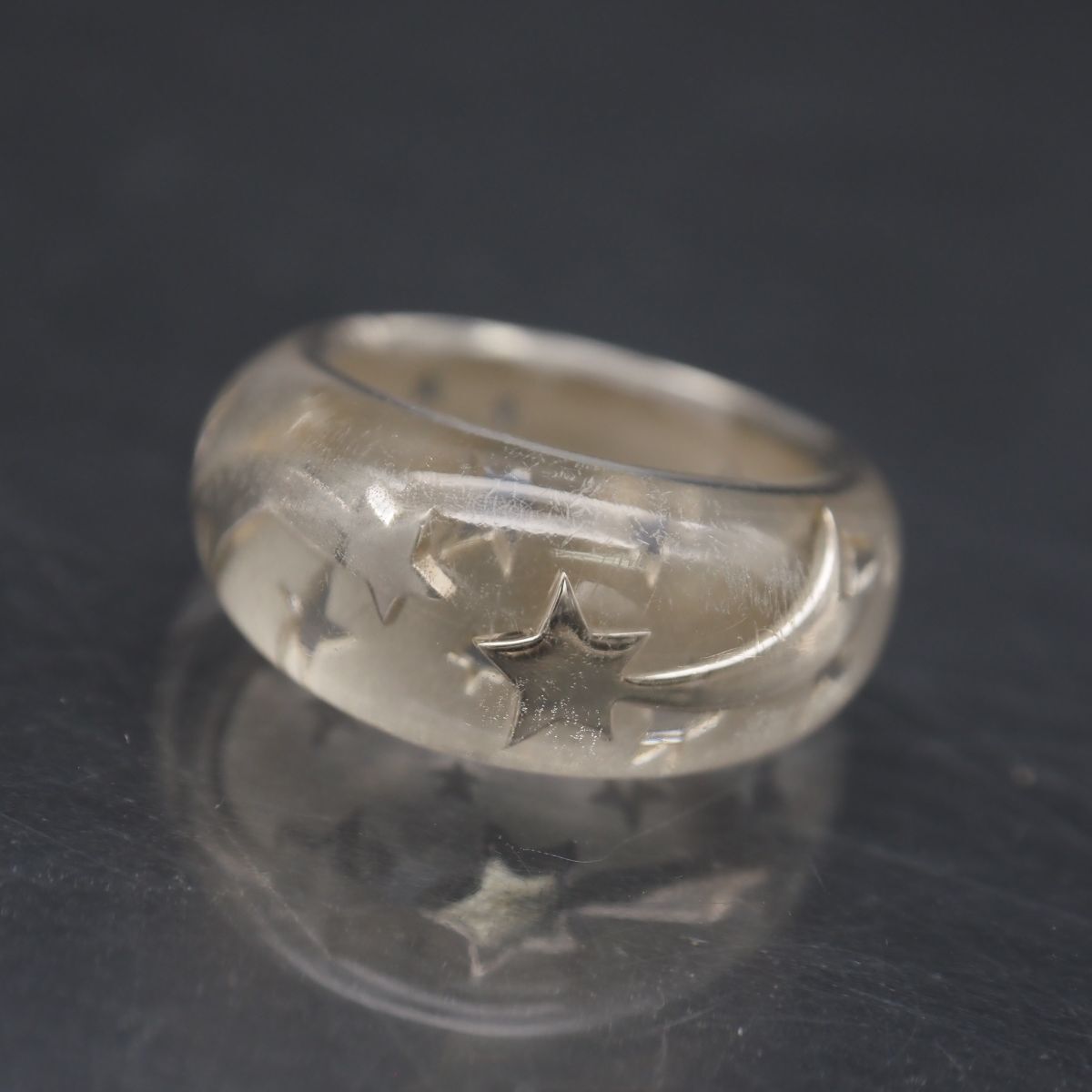 W524 スタージュエリー Star 925刻印 アクリル リング 流れ星 デザイン