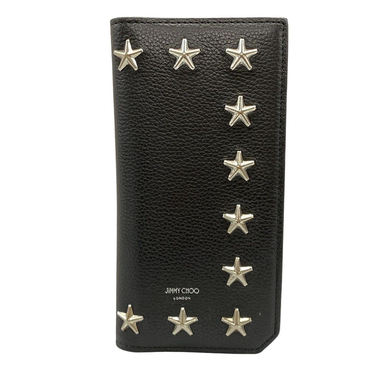JIMMY CHOO(ジミーチュウ) 長財布 クーパー 黒 スタッズ レザー