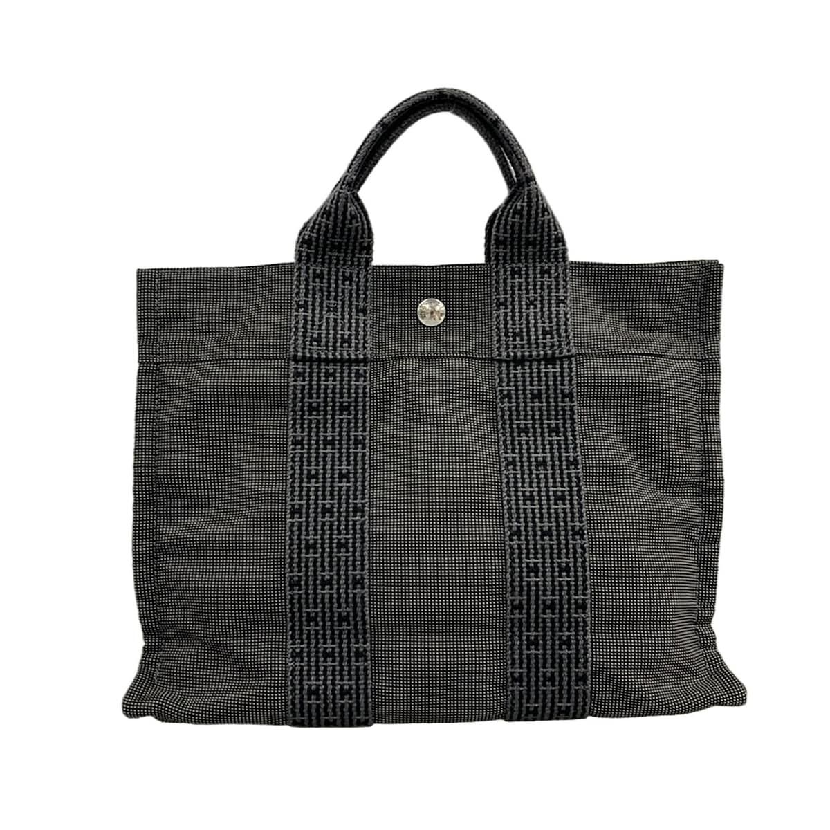 HERMES(エルメス) トートバッグ エールライントートPM グレー 旧型金具