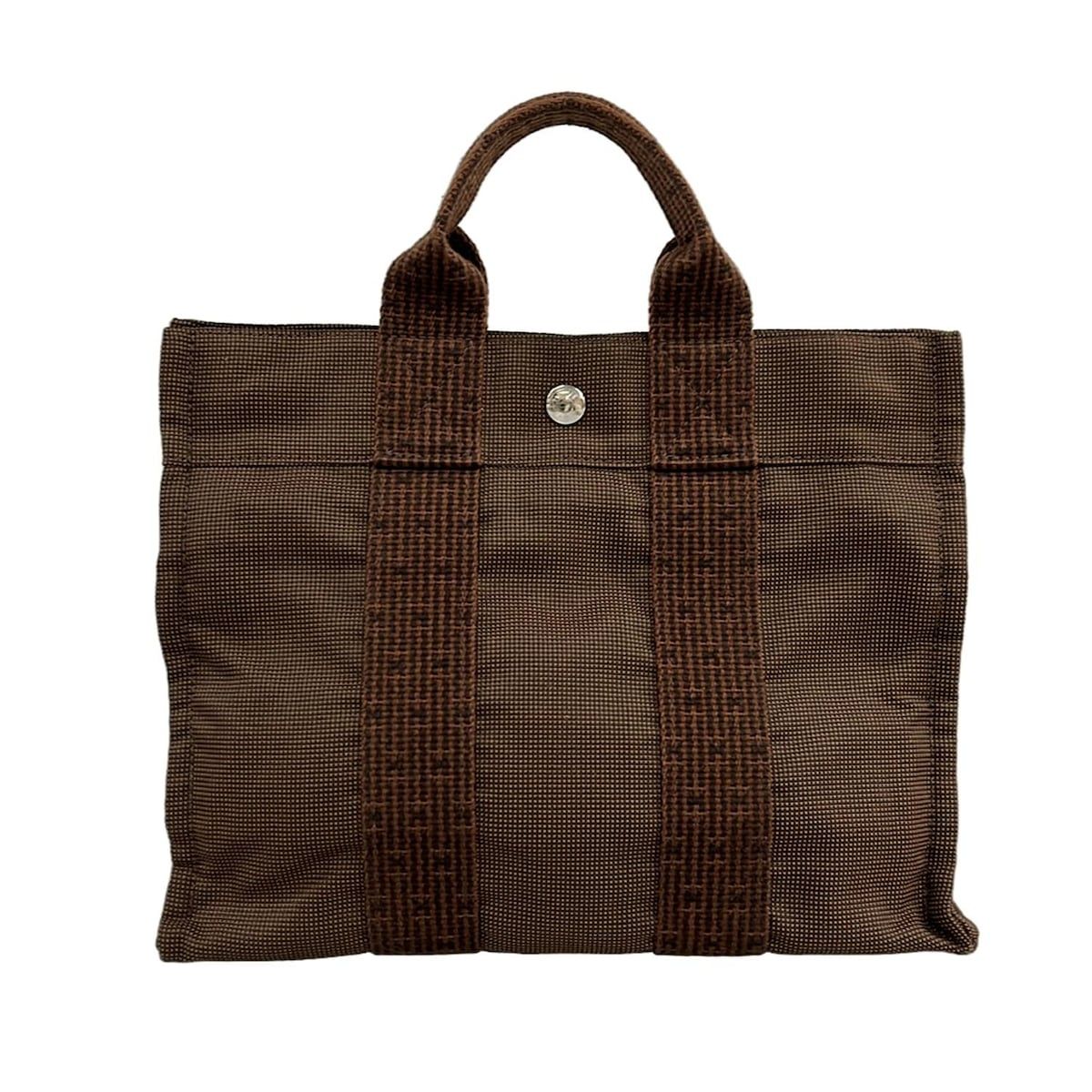 HERMES(エルメス) トートバッグ美品 エールライントートPM ブラウン 旧型金具