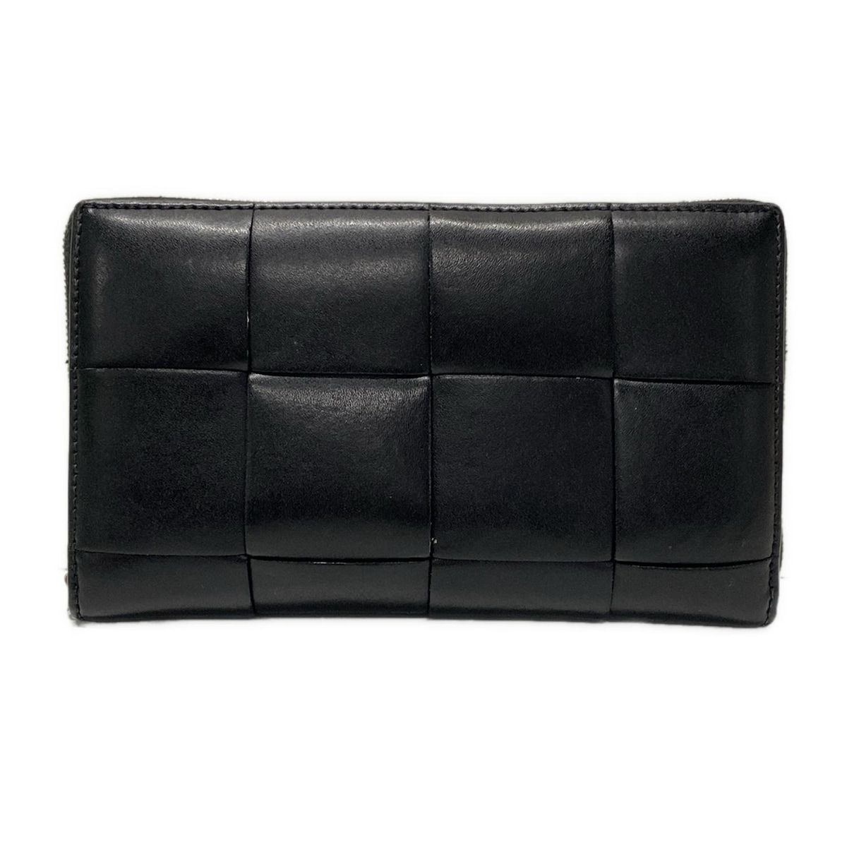 BOTTEGA VENETA(ボッテガヴェネタ) 長財布 カセット ジップアラウンドウォレット 黒 ラウンドファスナー レザー