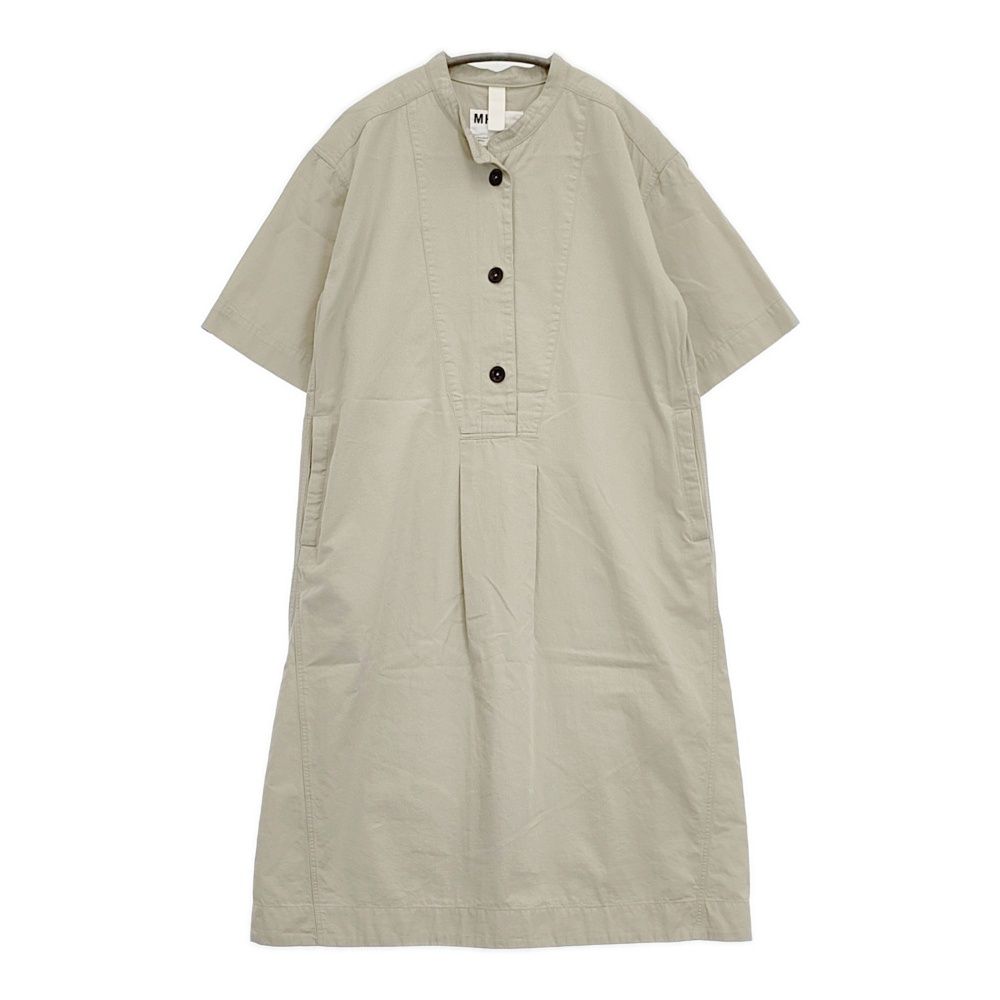 MHL. UTILITY COTTON TWILL 24SS 定価35200円 595-4157550 サイズ1 ワンピース グレージュ レディース エムエイチエル【中古】6-0430S◎