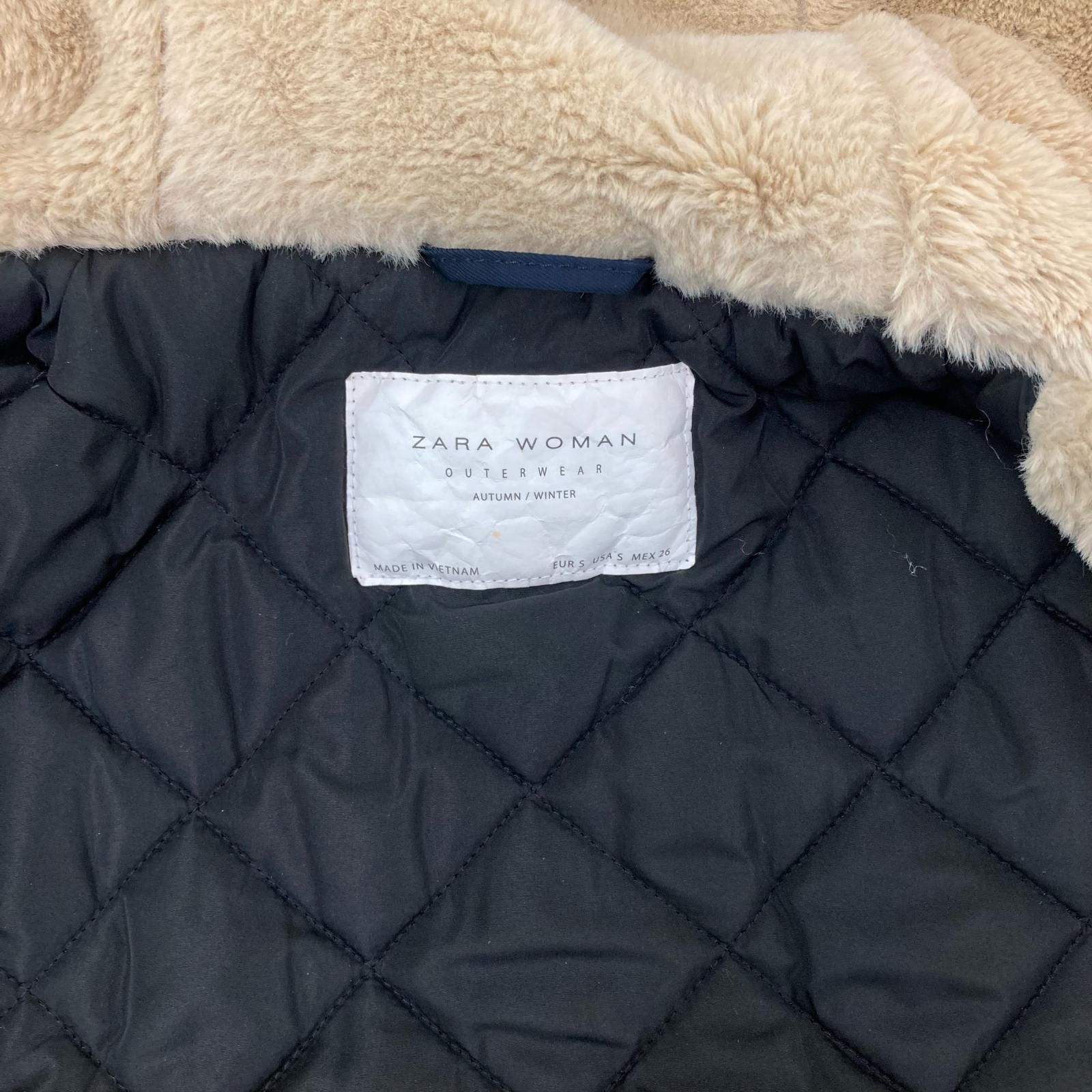 186000 ZARA ザラ 現状品 ダウンジャケット ボア ファー付き S 