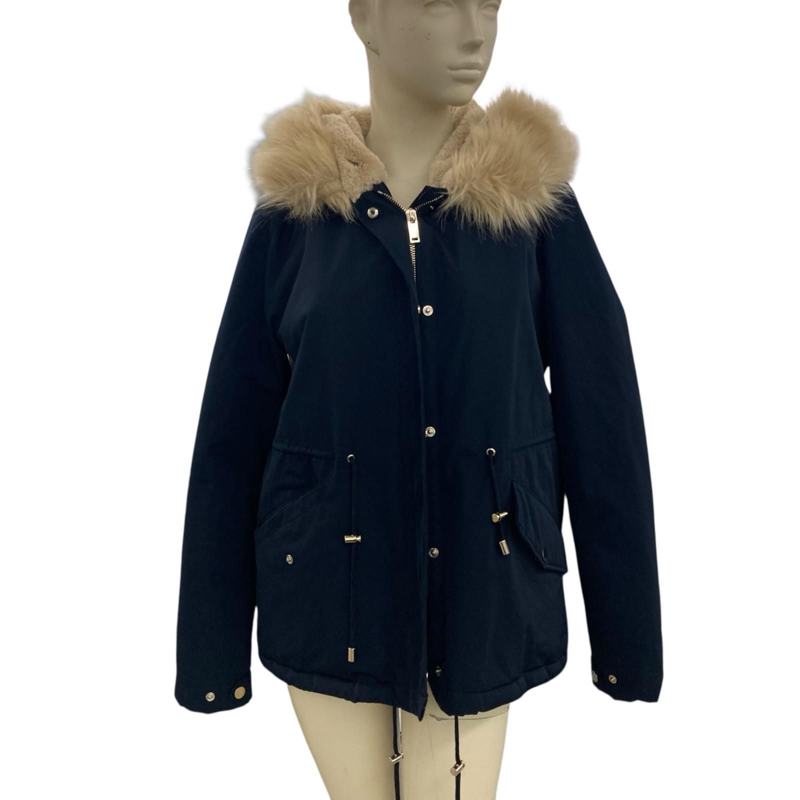 186000 ZARA ザラ 現状品 ダウンジャケット ボア ファー付き S 
