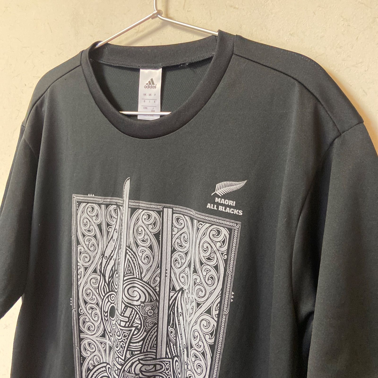 adidas アディダス MAORI ALL BLACKS Tシャツ ブラックサイズ2XO