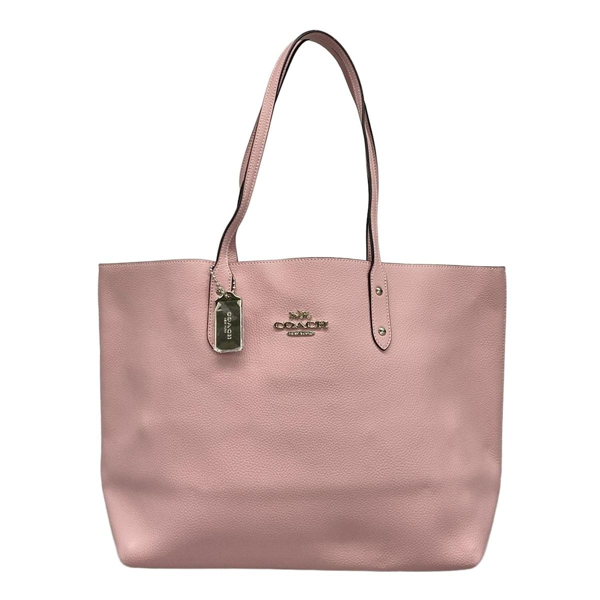 COACH ピンク レザートートバッグ お値下げ】【未使用】COACH ピンク 