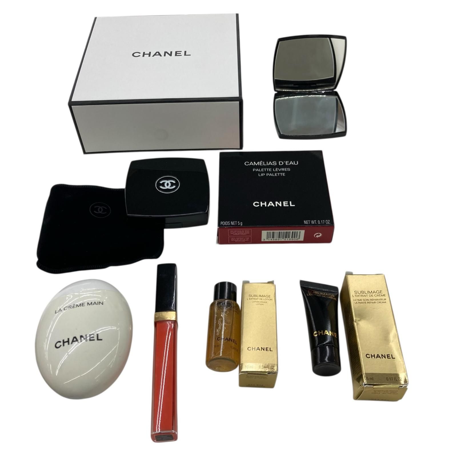 186005 現状品 CHANEL シャネル リップ 化粧水 ミラーなど 6点まとめ売り
