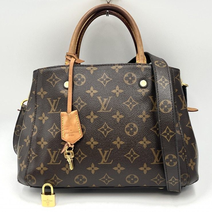 LOUIS VUITTON（ルイヴィトン）モンテーニュ BB モノグラム 2WAY ハンドバッグ ショルダーバッグ ブラウン ゴールド金具 TR1195【中古】
