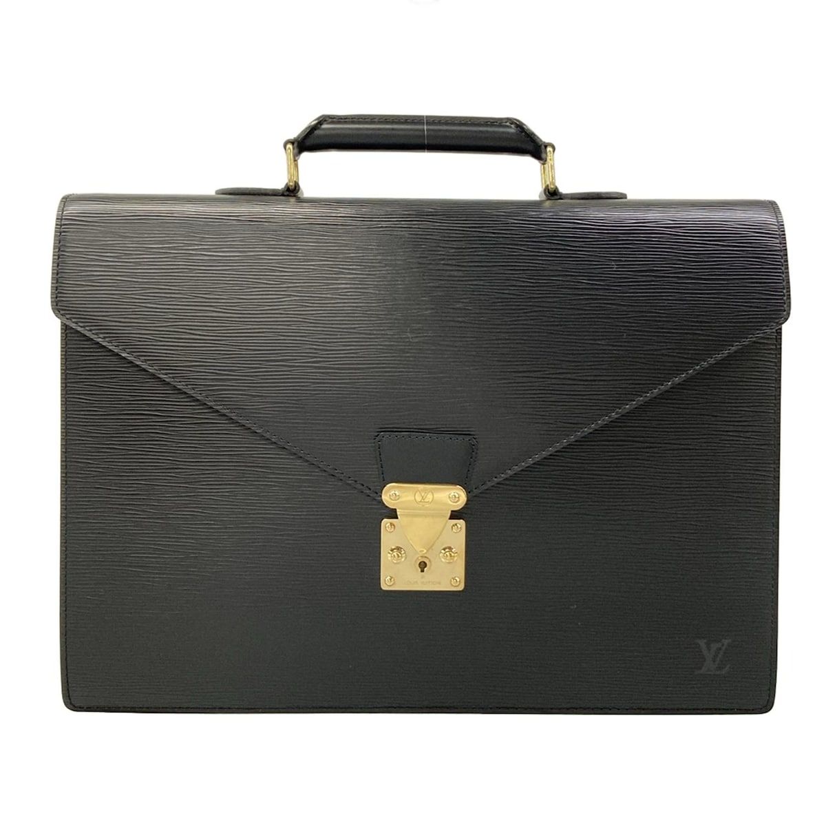 LOUIS VUITTON(ルイヴィトン) ビジネスバッグ エピ美品 セルヴィエット・アンバサダー M54412 ノワール レザー