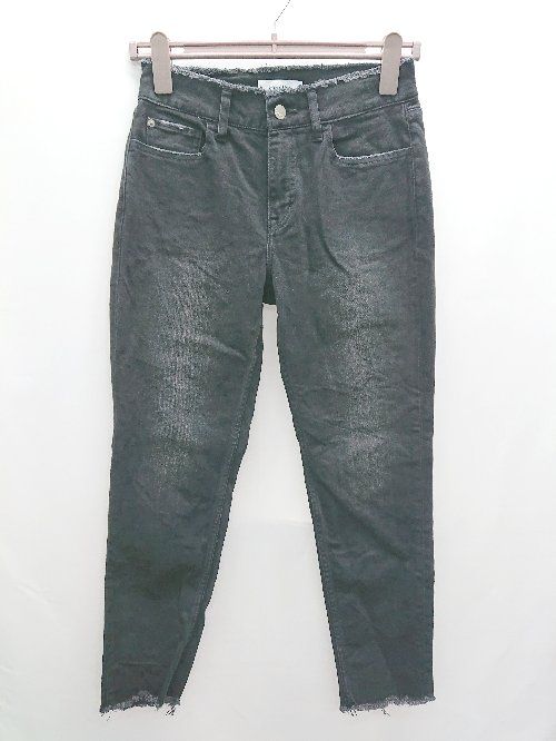 ◇ Healthy denim ヘルシーデニム カットオフ スキニー ジーンズ デニム パンツ サイズ23 ブラック レディース P 【1406180030674】