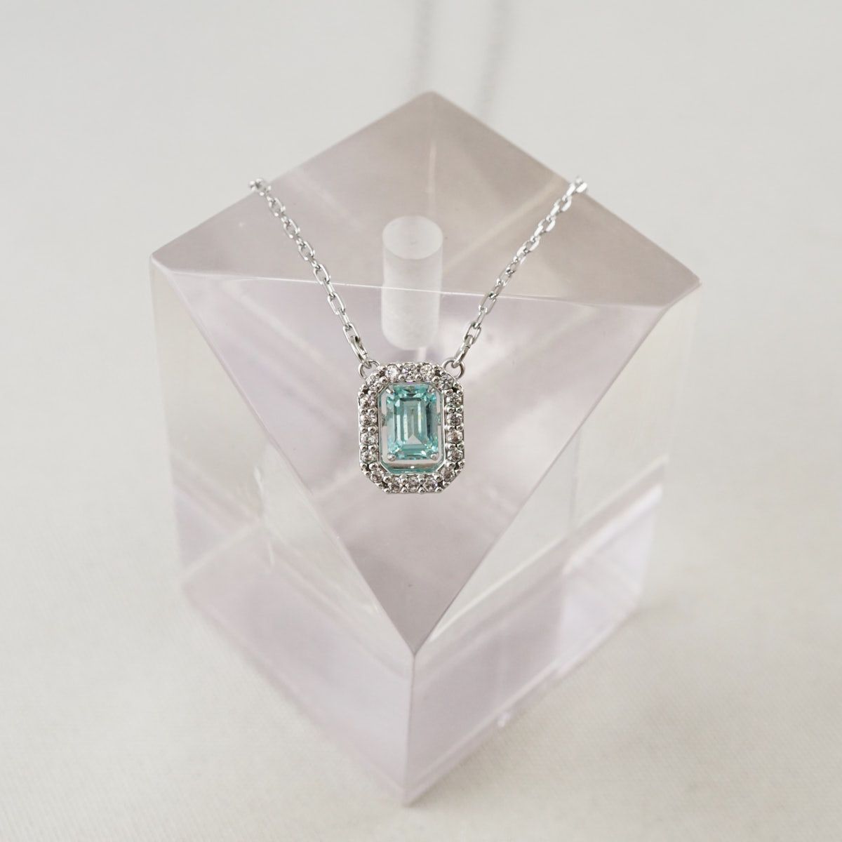 SWAROVSKI スワロフスキ Una ネックレス USED超美品 ブルー ダンシング 