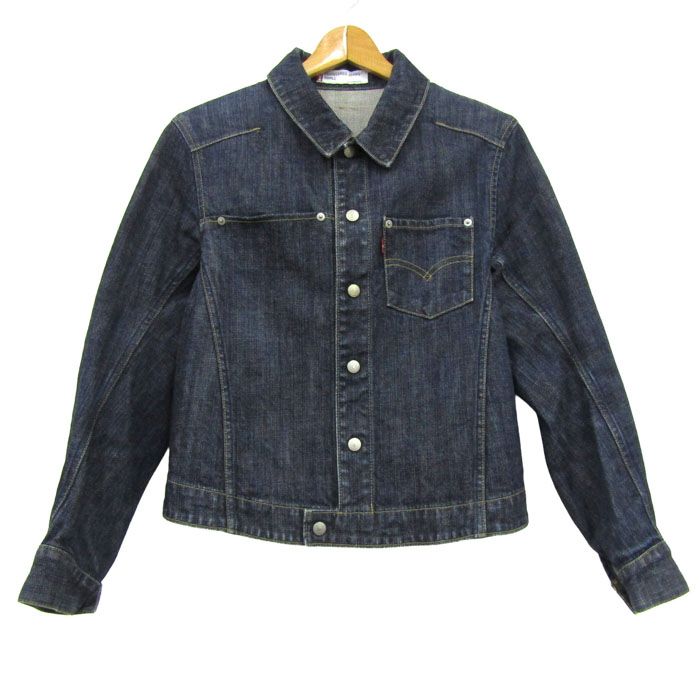リーバイス デニムジャケット Gジャン アウター レディース Sサイズ ブルー Levi's 【中古】